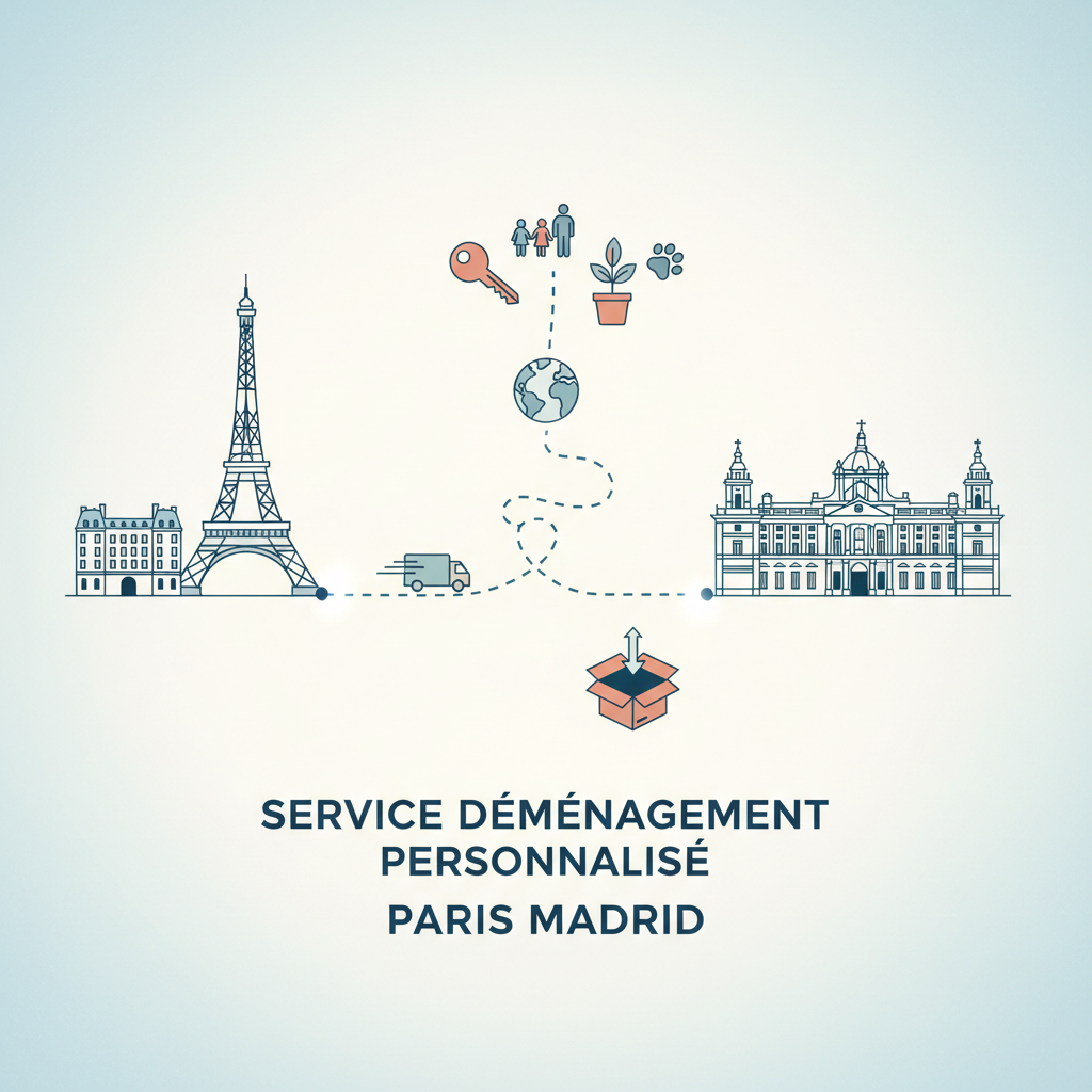 service déménagement personnalisé paris madrid